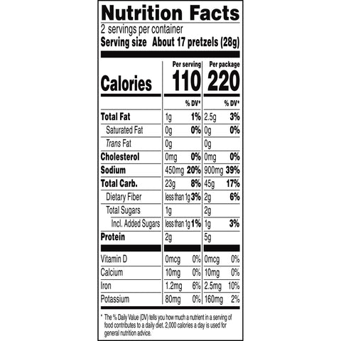 Rold Gold Classic Single Serve Tiny Twists Pretzels, 2 Ounce -- 64 per case.