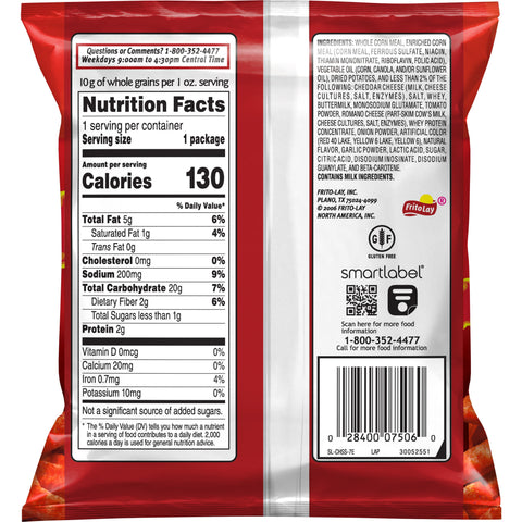 Cheetos® SNACK FANTASTIX WHOLE GRAIN RICH HOT SINGLE SERVE