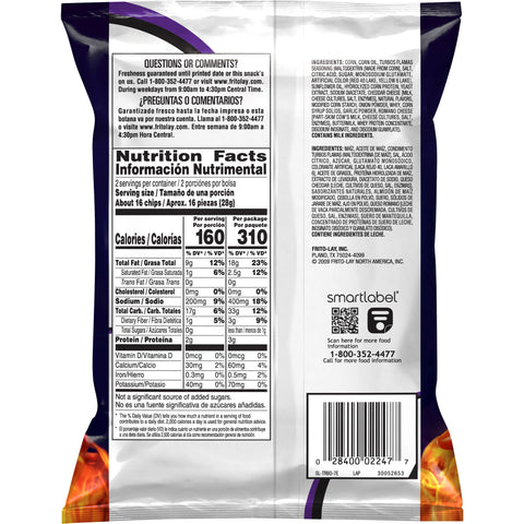 Fritos® CHIP CORN TURBOS FLAMAS