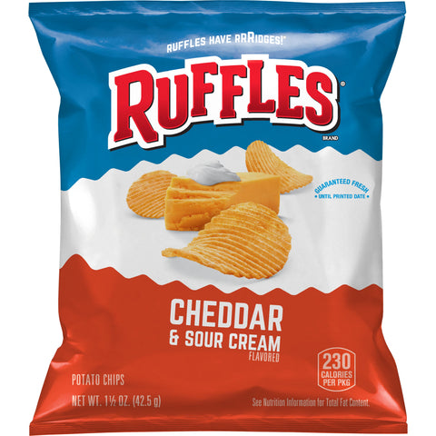 Chip Potato Ridged Cheddar Sour Cream Lss