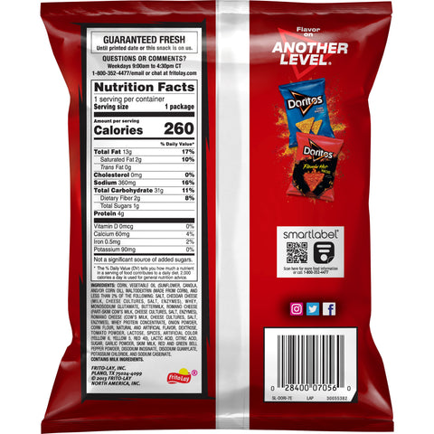 Doritos Nacho Cheese Tortilla Chips, 1.75 Ounce -- 64 per case.