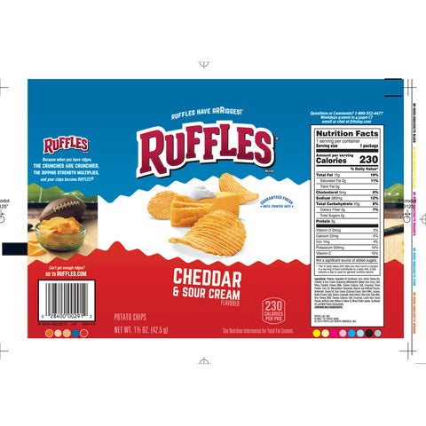 Chip Potato Ridged Cheddar Sour Cream Lss