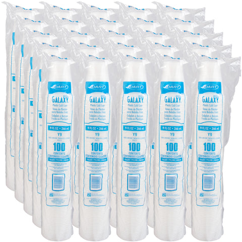 Dart Conex Galaxy Translucent Polystyrene Ribbed Cup, 9 Ounce -- 2500 per case