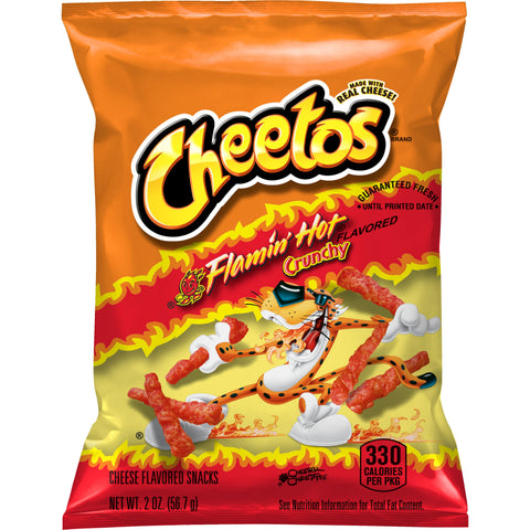 Snack Cheese Crunchy Flamin Hot Large Single Serve