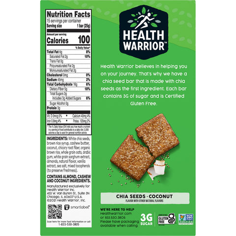 Snack Bar Chai Coconut Vegan Gluten-free Iw