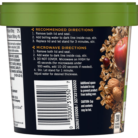 Quaker® OATMEAL REAL MEDLEY APPLE WALNUT CUP