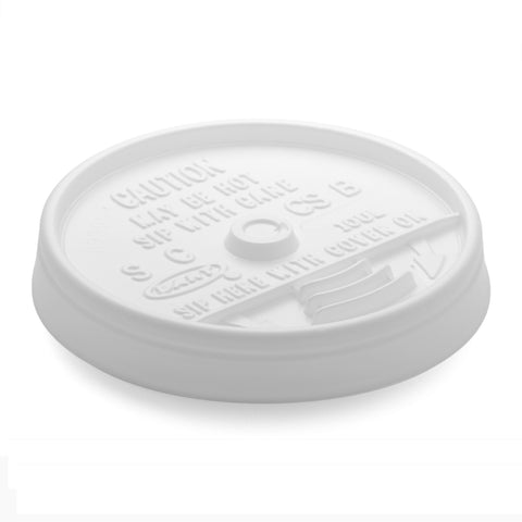 Dart Sip Thru High Impact Polystyrene White Lid Only -- 1000 per case