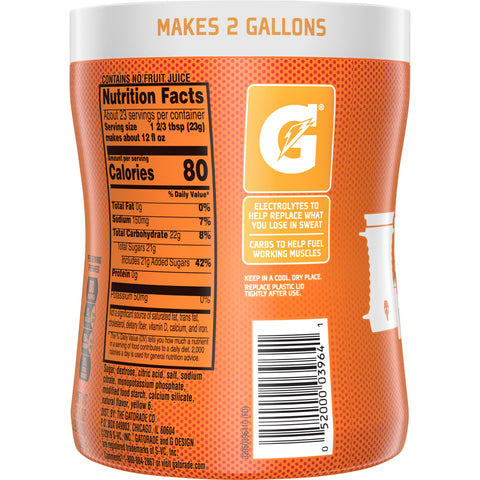 Gatorade DRINK MIX ORANGE POWDER CANISTER