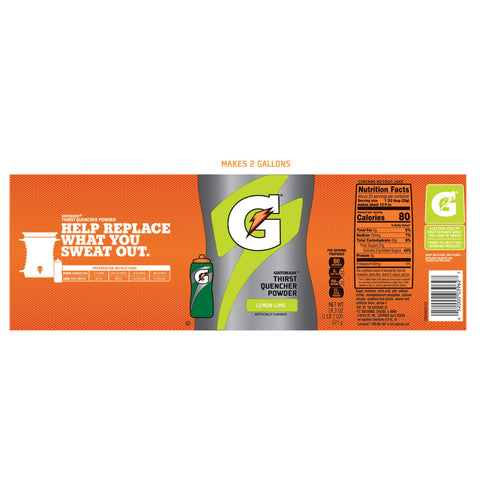 Gatorade DRINK MIX POWDER LEMON LIME CANISTER