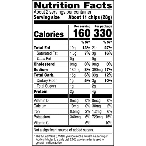 Ruffles Cheddar and Sour Cream Ridged Potato Chips, 2.125 Ounce -- 24 per case