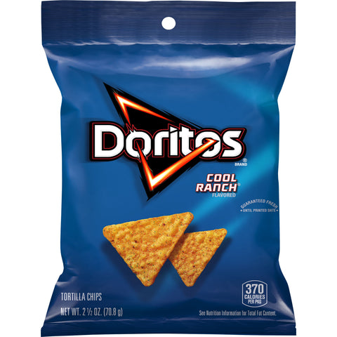 Doritos Cool Ranch Tortilla Chips, 2.5 Ounce -- 24 per case