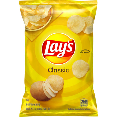 Lays Classic Potato Chips, 2.25 Ounce -- 24 per case