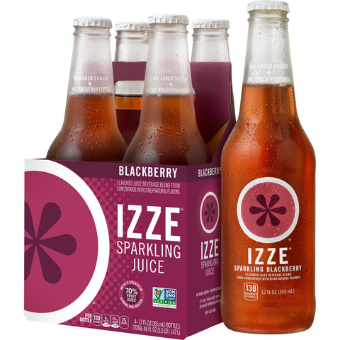 Izze JUICE BLACKBERRY SPARKLING GLASS BOTTLE