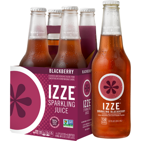 Izze JUICE BLACKBERRY SPARKLING GLASS BOTTLE