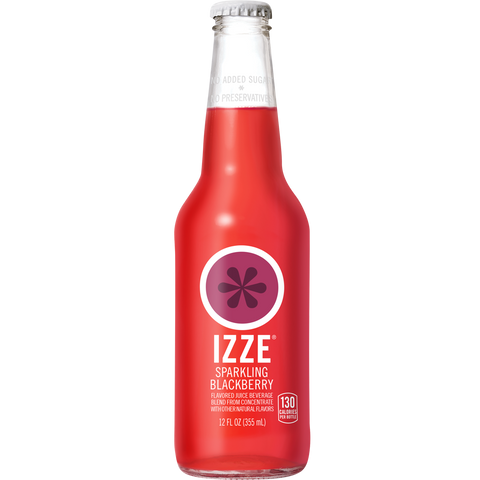 Izze JUICE BLACKBERRY SPARKLING GLASS BOTTLE