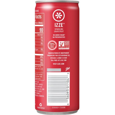 Izze JUICE SPARKLING GRAPEFRUIT CAN