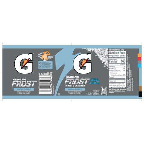 Gatorade DRINK GLACIER CHERRY WIDEMOUTH PLASTIC BOTTLE