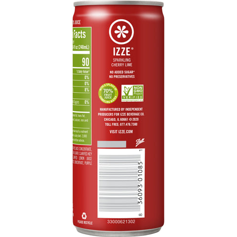 Izze JUICE CHERRY LIME SPARKLNG CAN