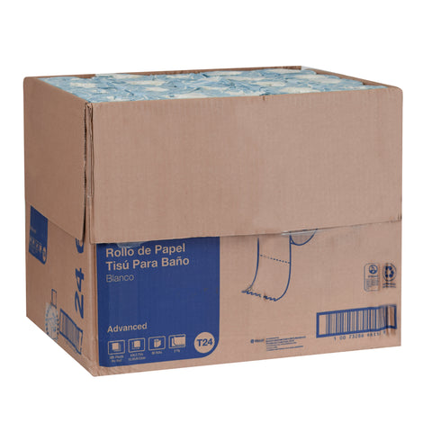 Tork Advanced White 2-Ply Paper Bath Tissue Roll, 500 Sheets Roll -- 80 per case