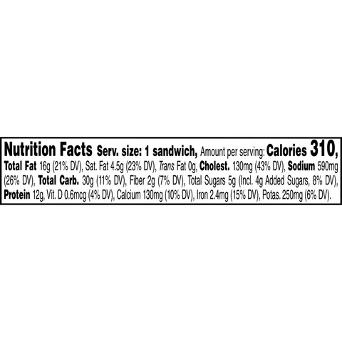 Jimmy Dean Ham Egg and Cheese Croissant Breakfast Sandwich, 3.9 Ounce -- 12 per case.