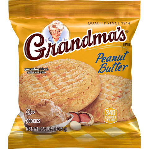 Grandmas Homestyle Big Peanut Butter Cookie, 2.5 Ounce -- 60 per case.