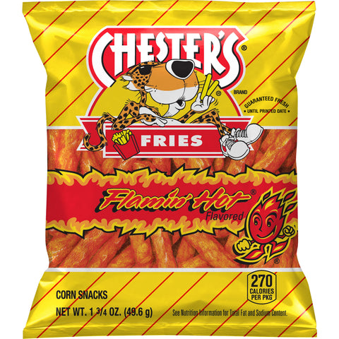 Chesters Hot Fries Corn and Potato Snack, 1.75 Ounce -- 64 per case.
