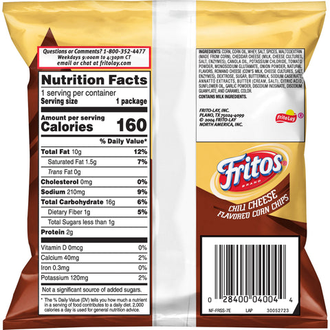 Chip Corn Chili Cheese Single Serve