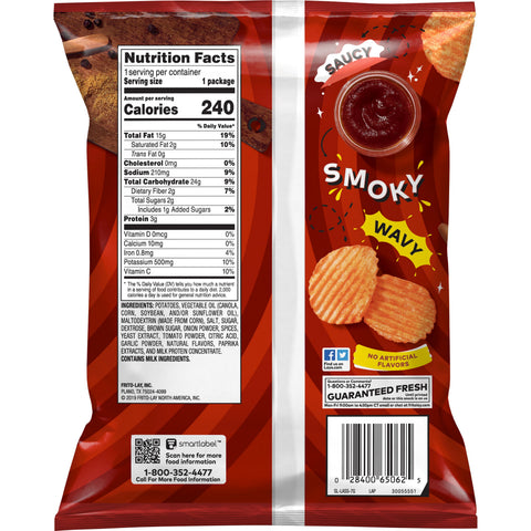 Lay's® CHIP POTATO WAVY HICKORY BBQ