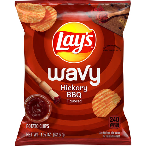Lay's® CHIP POTATO WAVY HICKORY BBQ