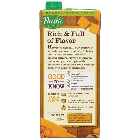 Pacific Foods SOUP BUTTERNUT SQUASH CREAMY ORGANIC