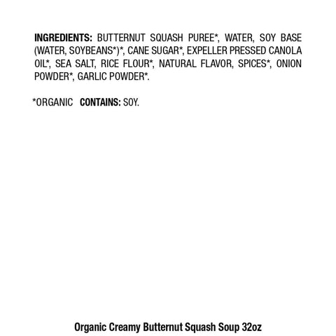 Pacific Foods SOUP BUTTERNUT SQUASH CREAMY ORGANIC