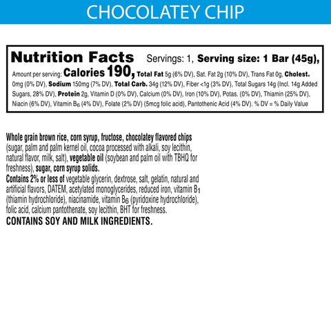 Snack Bar Rice Krispies Treats® Chocolatey Chip Made W/ Whole Grain