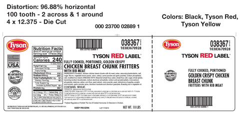 Chicken Wing Boneless Golden Crispy Select Cut Fc 38367-0928