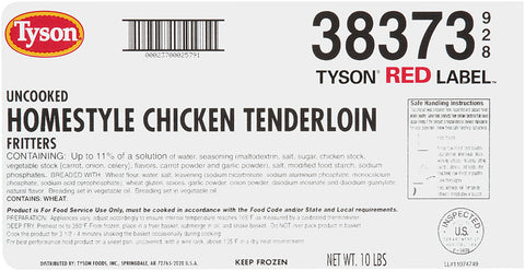 Chicken Tenderloin Breaded Homestyle Select Cut 2 Oz 38373-0928