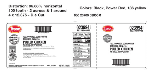 Chicken Meat Pulled 60/40 White/dark 100% All Natural Fc 23994-0928