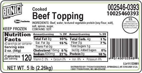 Beef Topping Crumbles Fc 2546-0393