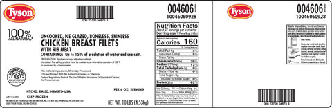 Chicken Breast Boneless Skinless Marinated 15% Rtc Iqf 6 Oz 4606-0928