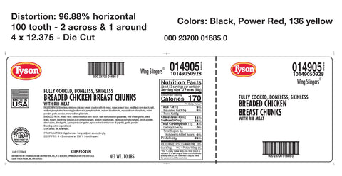 Chicken Wing Stingers® Flavored Breaded Breast Meat Boneless Fc 14905-0928