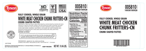 Tyson Homestyle Fully Cooked Breaded Chunk Chicken, 5 Pound -- 2 per case.