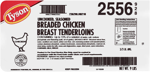 Tyson® CHICKEN TENDERLOIN BREADED ORIGINAL SPICY 10025560928