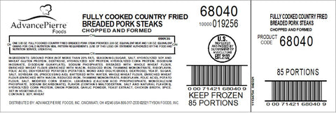 Pork Steak Whole Grain Breaded Fc 3.85 Oz 68040