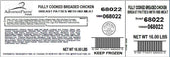 Chicken Patty Breaded Whole Grain Cooked Cn 1 Oz 68022