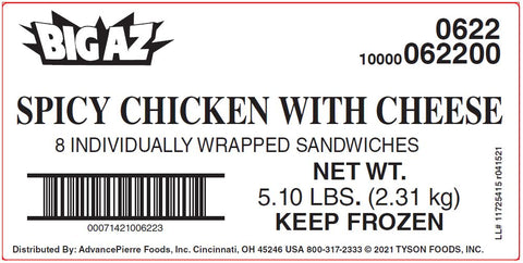 Pierre® PIERRE BIG AZ SNDW SPCY CHIX 8/10.2Z