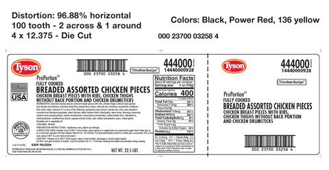 Tyson® CHICKEN SOUTHERN FRIED TIMELESS RECIPE® FC FRIED CHICKEN FEATURING THE PROPORTION® CHICKEN CUT 14440000928