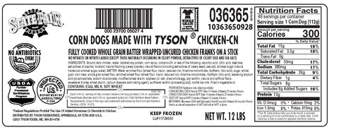 Corn Dog Chicken Nae Whole Grain Frozen Meets School Grain Requirements
