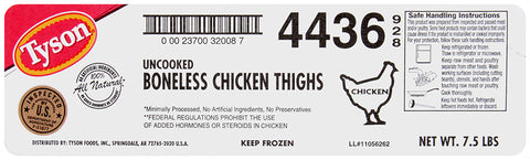 Chicken Thigh Fillet Boneless Skin-on 4.5 Oz 4436-0928