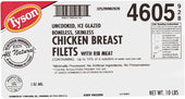 Tyson® CHICKEN BREAST BONELESS SKINLESS MARINATED 15% IQF RTC 5 OZ 10046050928