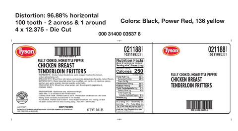 Tyson® CHICKEN TENDERLOIN FRITTER HOMESTYLE PEPPERED FC 10211882231