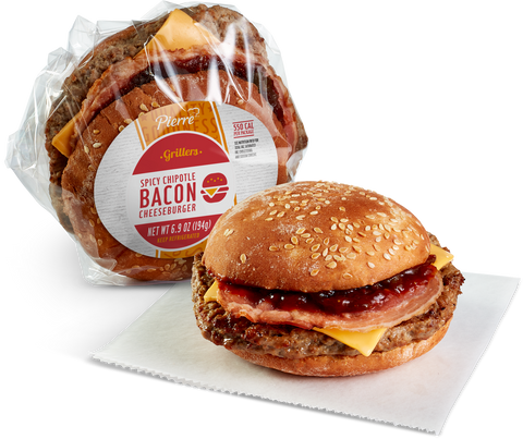 Pierre® SANDWICH JUMBO CHIPOTLE BBQ BACON CHEESEBURGER 6.85 OZ 10000000901