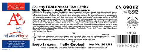 Smart Picks™ BEEF FINGER BREADED WHOLE GRAIN .97 OZ 10000068012